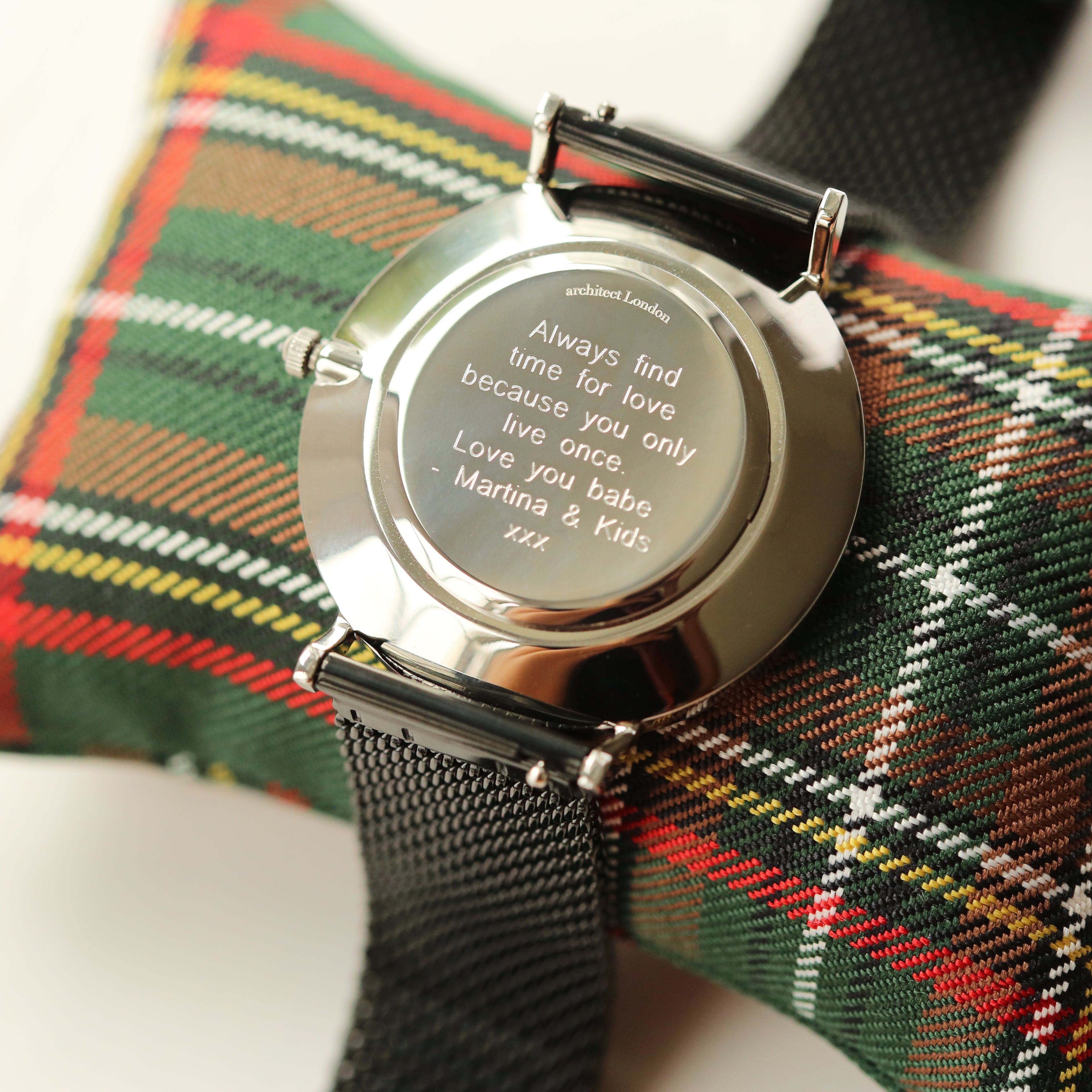 personalised engraved watch gift with meaningful message
