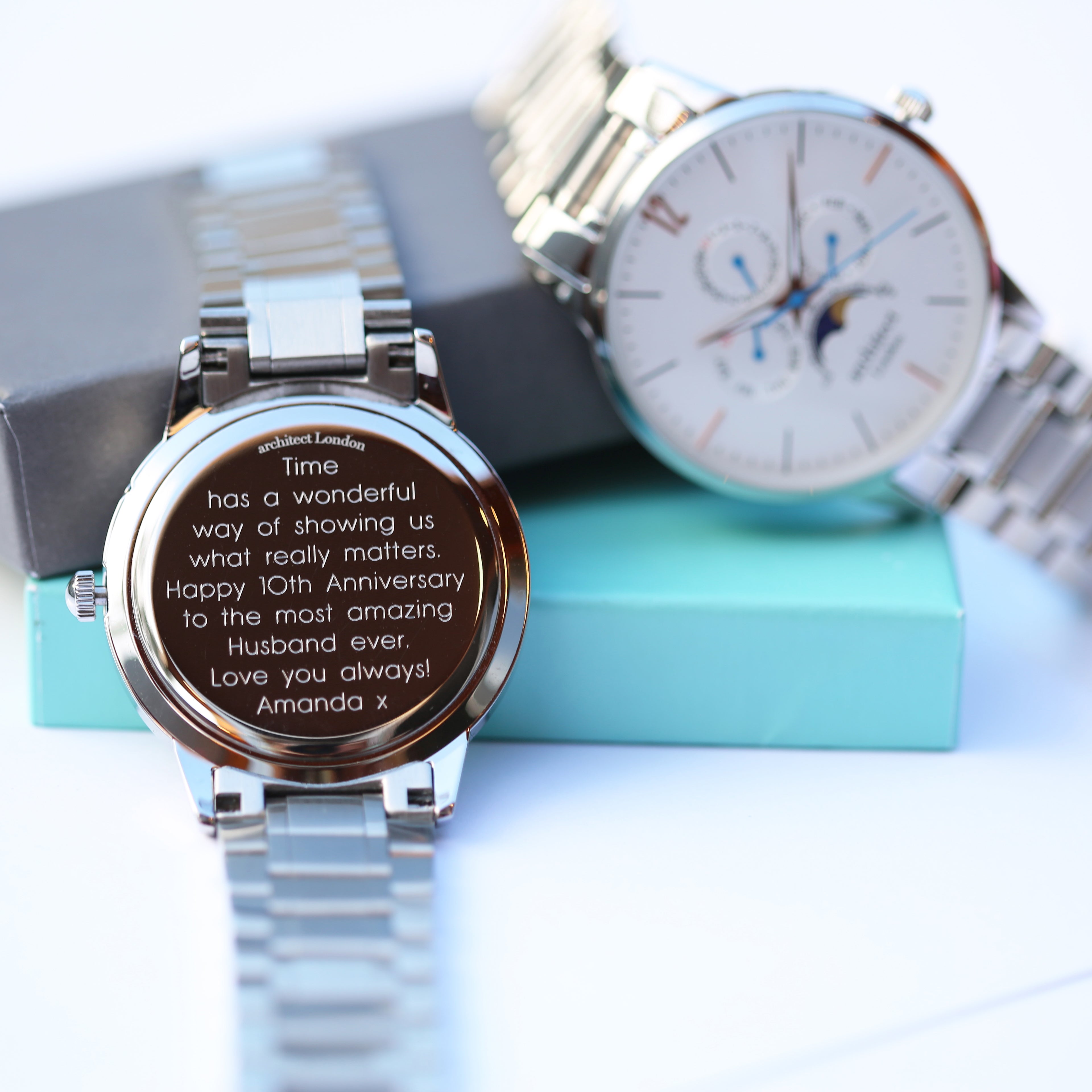 engraved watch - architect london - persoanlised watch