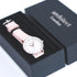 Ladies Architēct Blanc Silver Mesh - Handwriting Engraving + Light Pink Strap