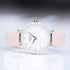 Ladies Architēct Blanc Silver Mesh - Handwriting Engraving + Light Pink Strap