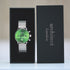 Handwriting Engraving - Men's Architect Motivator Green Face Silver Strap