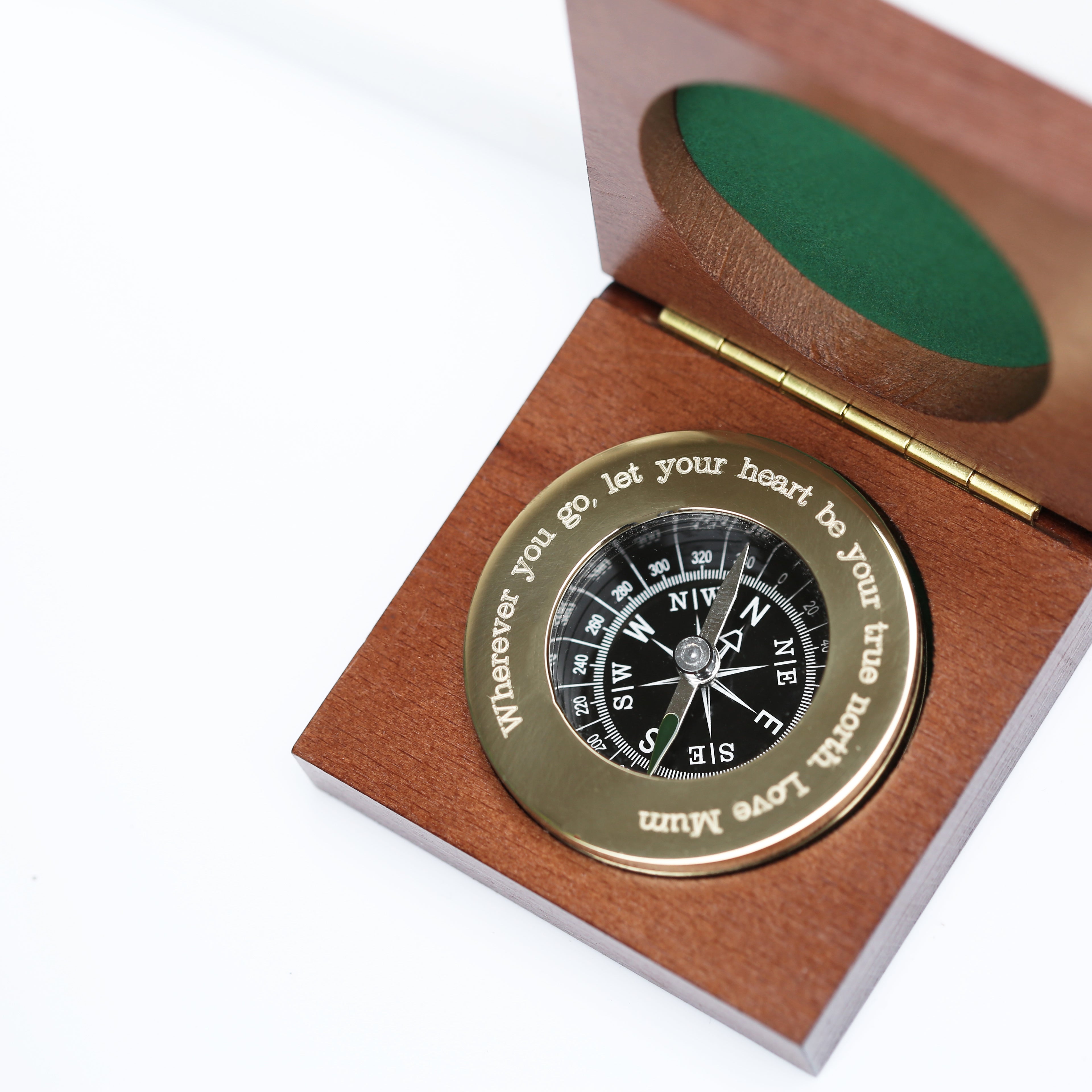 Compass Personalised With Timber Box