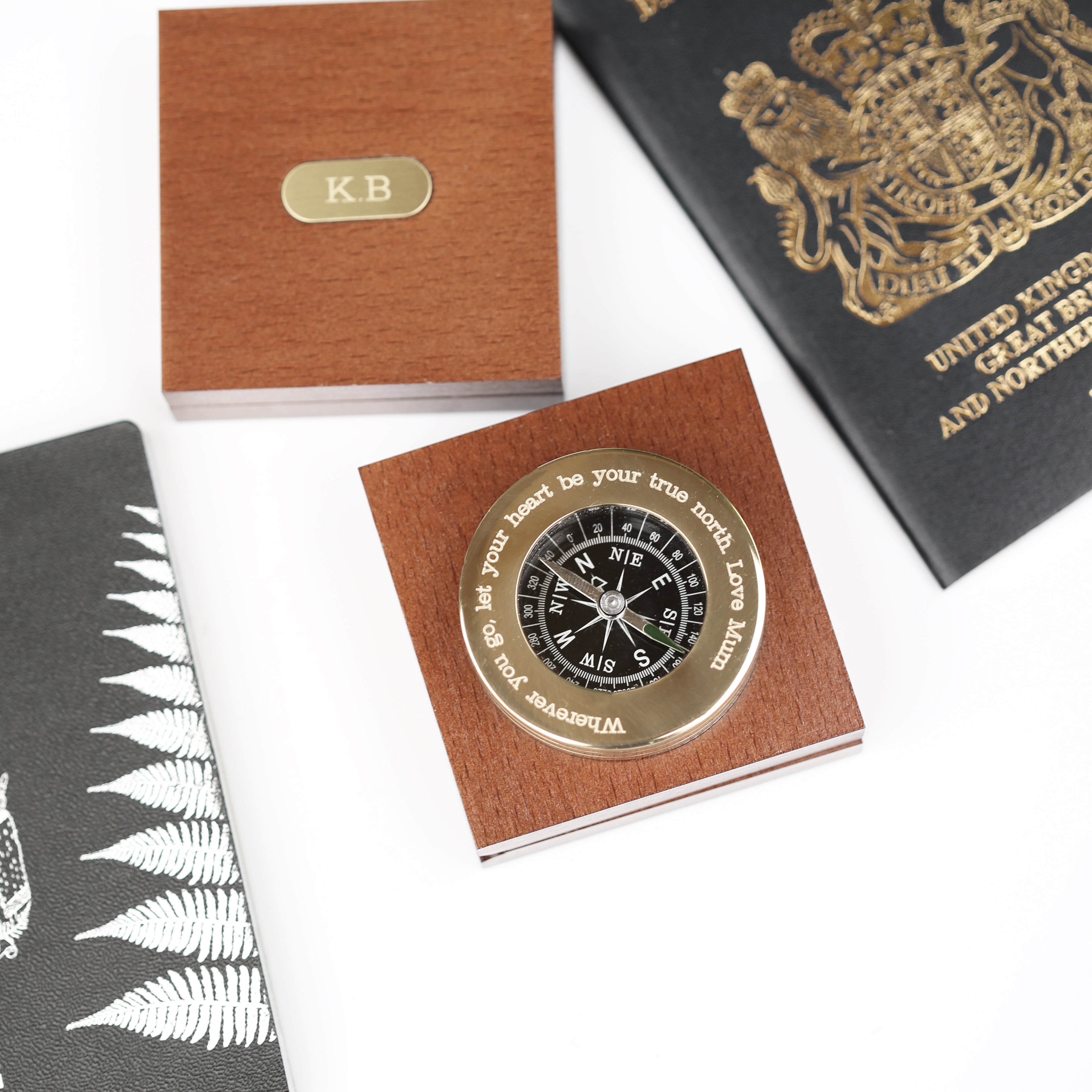 Compass Personalised With Timber Box