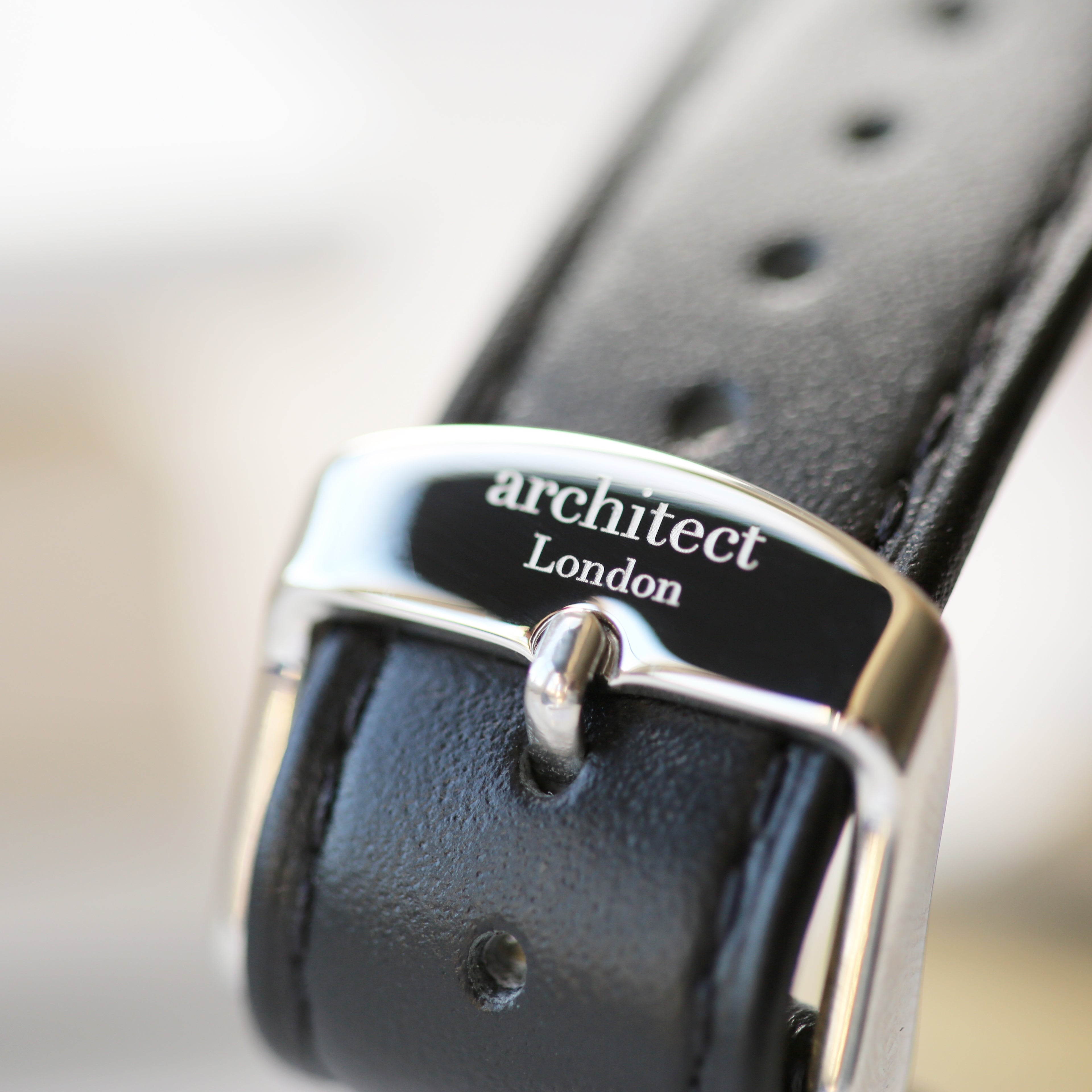 Contactless Payment Watch - Men's Architect Zephyr + Jet Black Strap + Modern Font Engraving