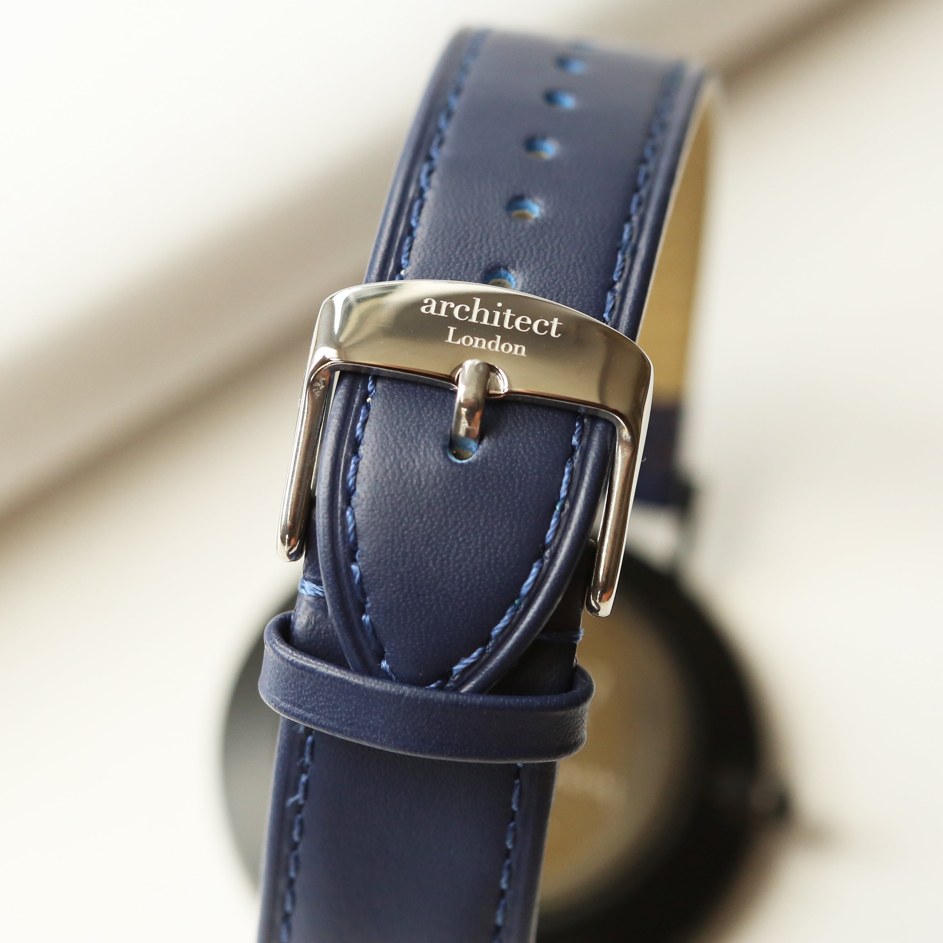 Contactless Payment Watch - Men's Architect Zephyr + Admiral Blue Strap + Own Handwriting Engraving