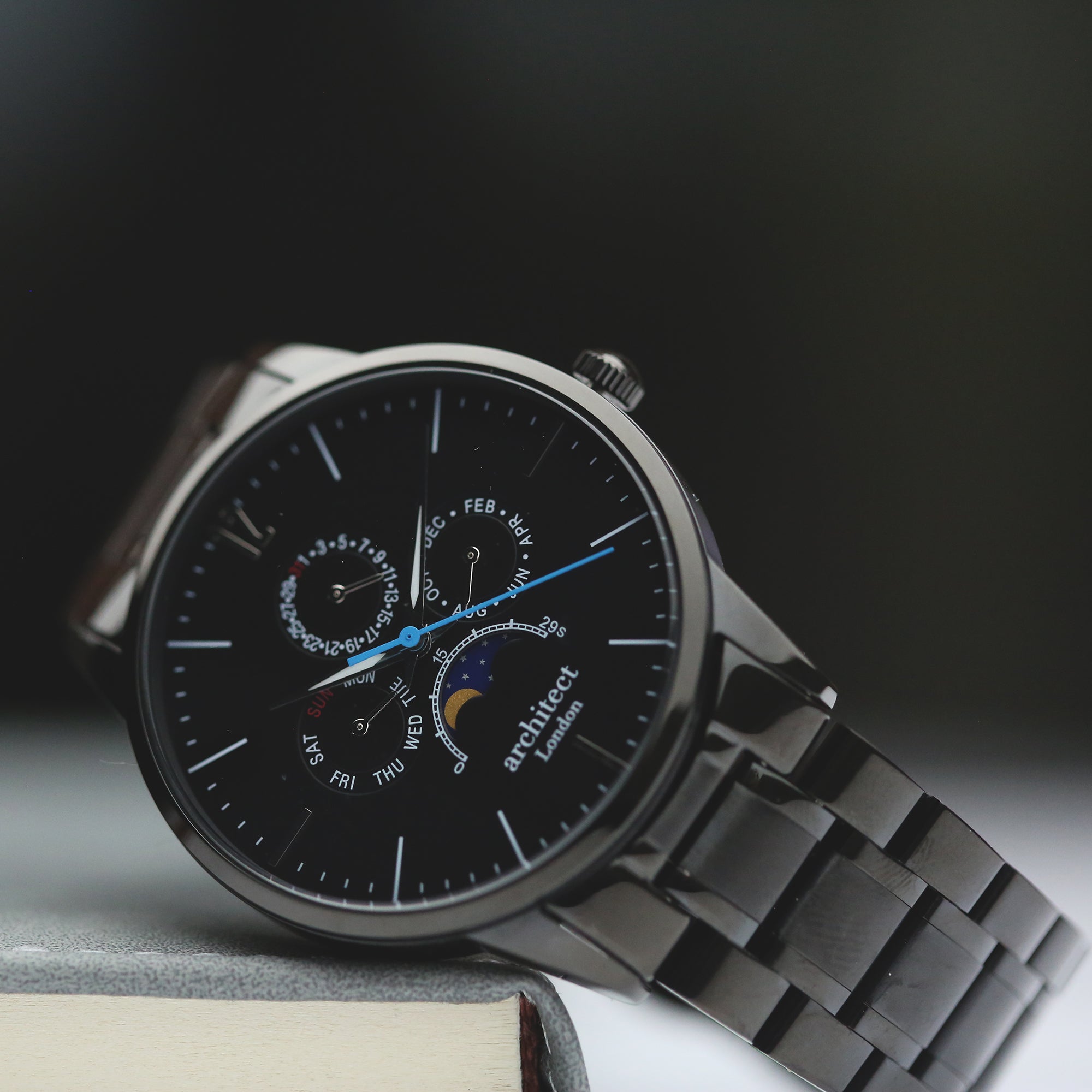 Men's Architect Apollo Black - Modern Font Engraving