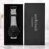 Personalised minimalist watch with light grey strap in Architect London gift box