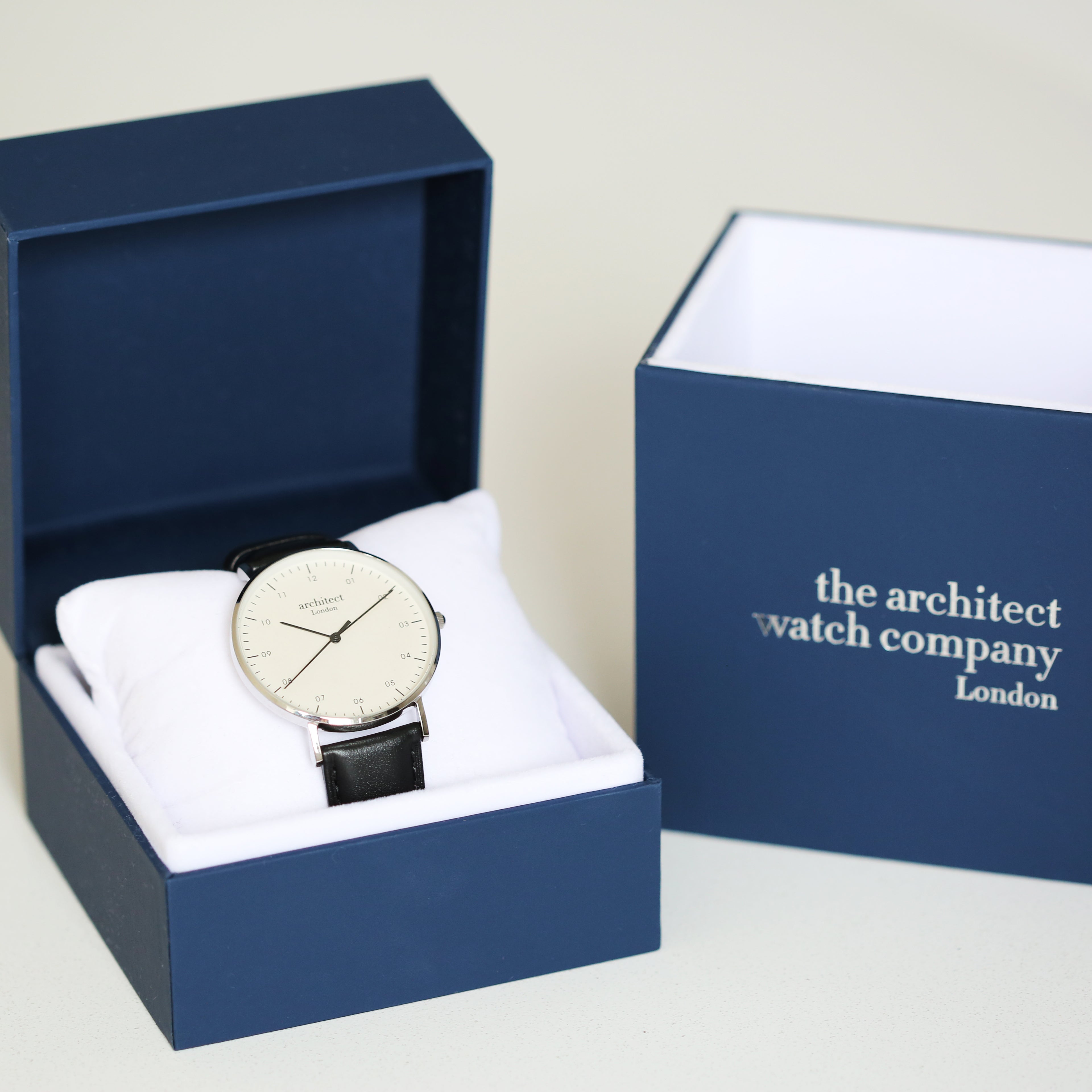 Contactless Payment Watch - Men's Architect Zephyr + Jet Black Strap + Own Handwriting Engraving