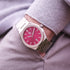 Wave by Architect Watch in Blush Ripple - Modern Font Engraving