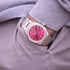 Wave by Architect Watch in Blush Ripple - Modern Font Engraving