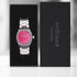 Wave by Architect Watch in Blush Ripple - Modern Font Engraving
