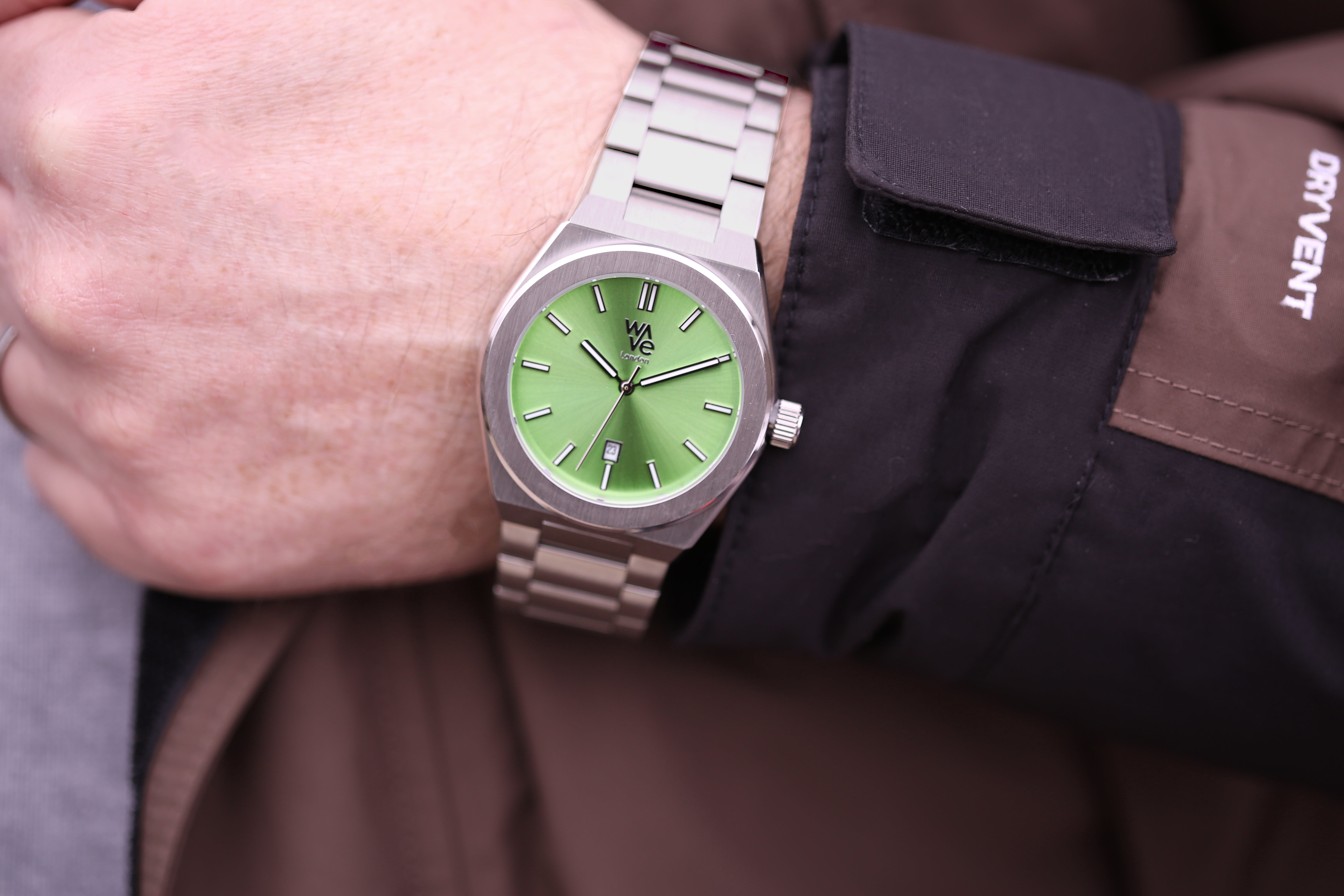 Wave by Architect Watch in Lime Surge - Modern Font Engraving