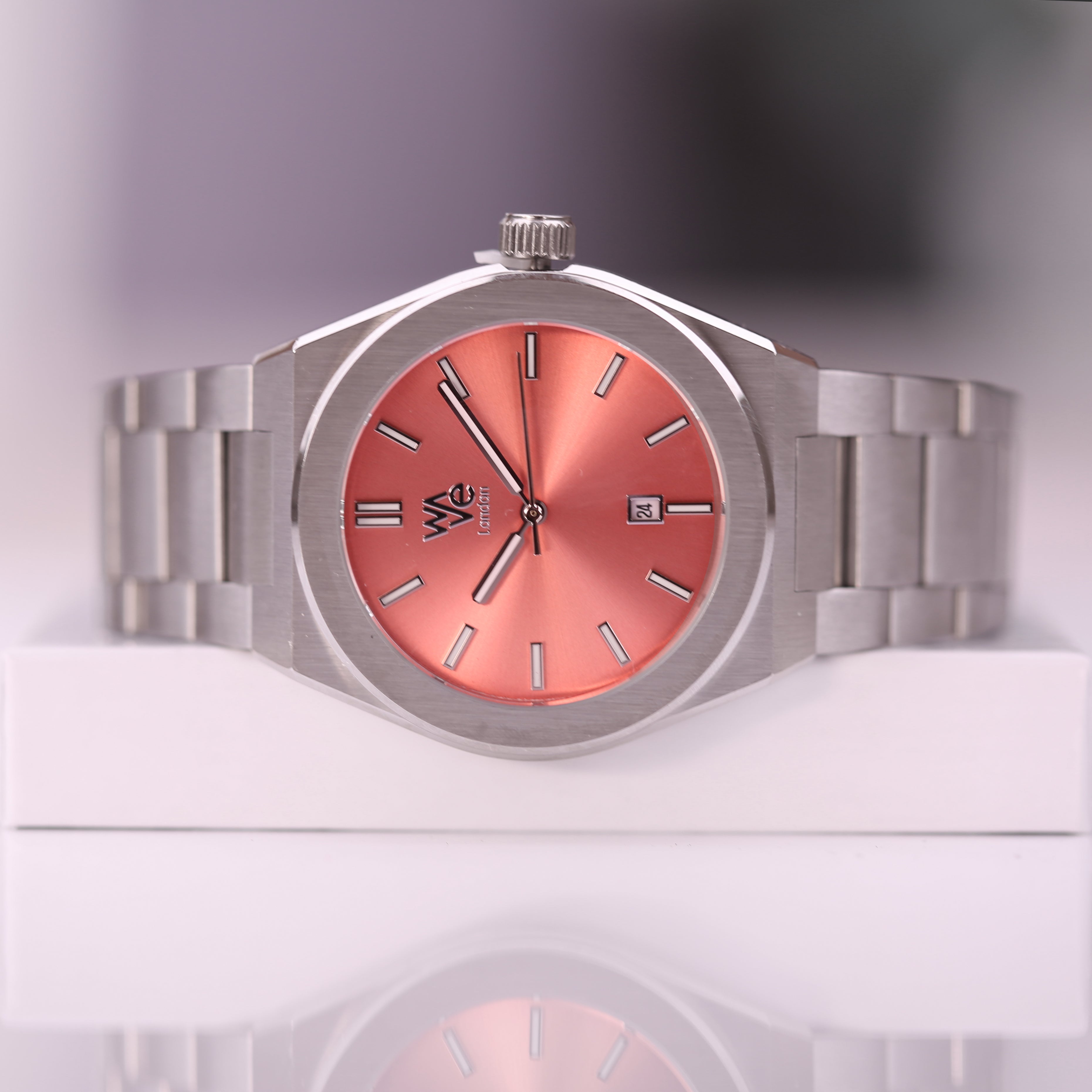 Wave by Architect Watch in Peach Breeze - Modern Font Engraving