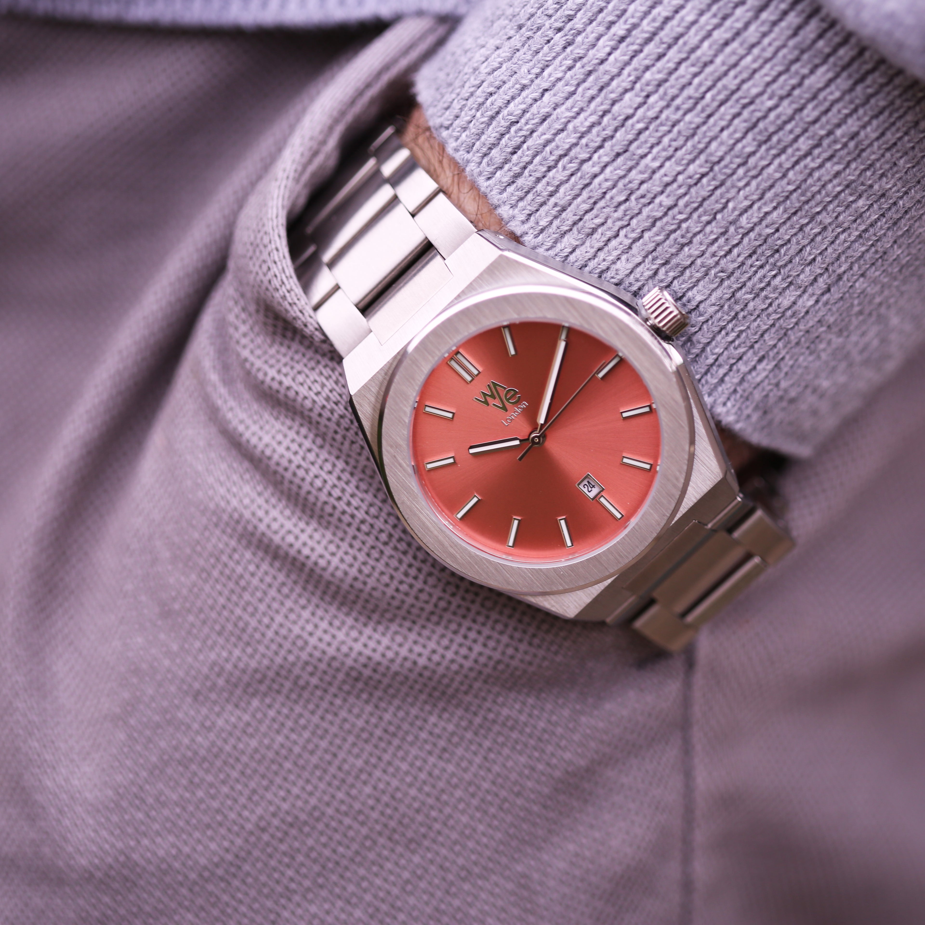 Wave by Architect in Peach Breeze - Handwriting Engraving