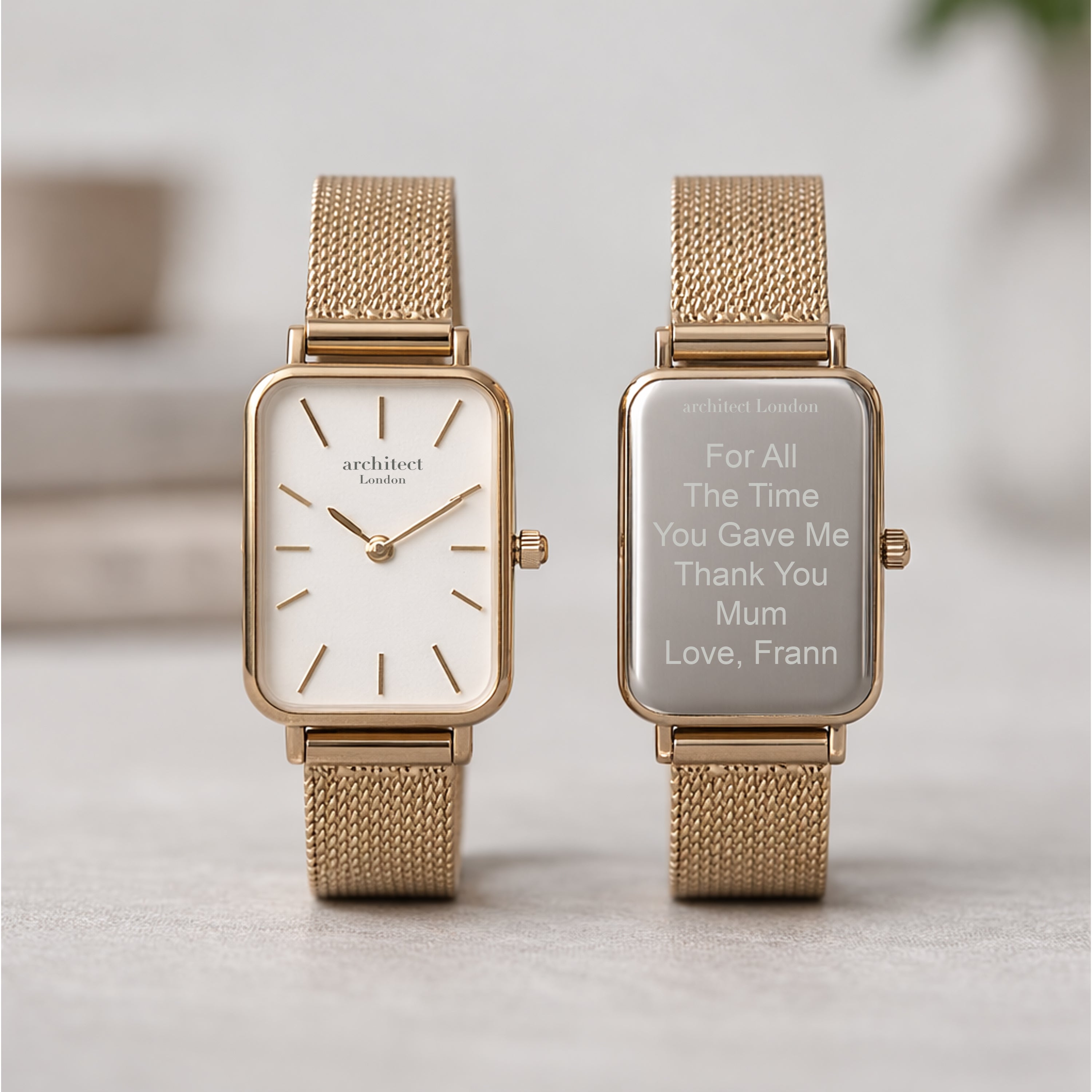 Ladies Architēct Lille - Gold - Modern Font Engraving