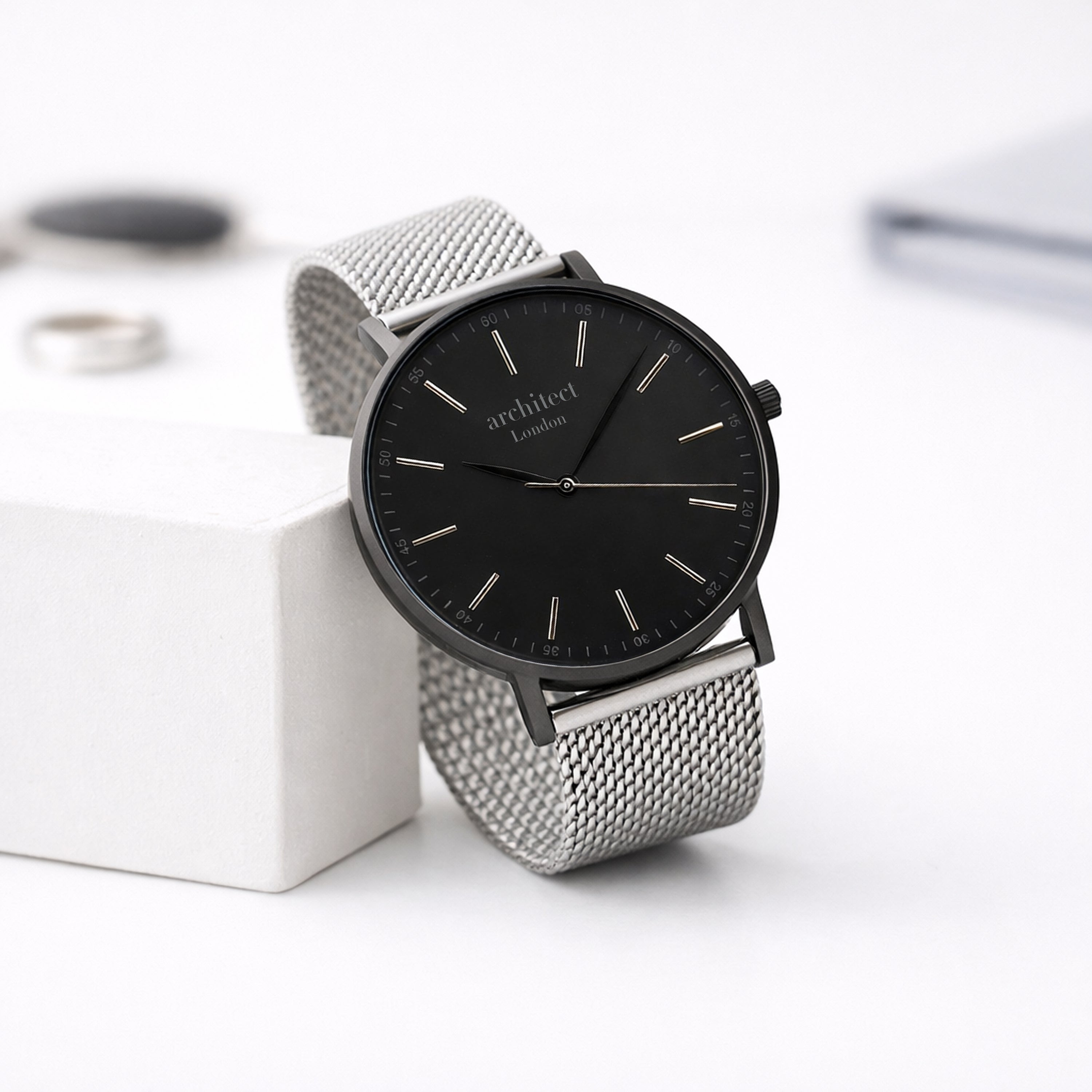 Personalised Wedding Watch for Groomsmen, Best Man & Ushers – Engraved Gift by Architect