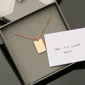 Dazzle Personalised Necklace - Own Handwriting Engraving - Wear We Met